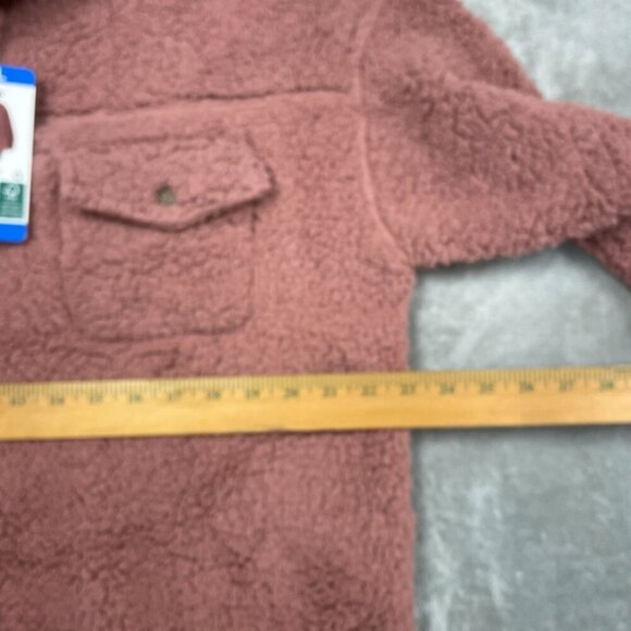 32 Degrees Heat M/L Womens Sherpa Button-Up Jacket Rose Pink a0485 - Picture 5 of 9